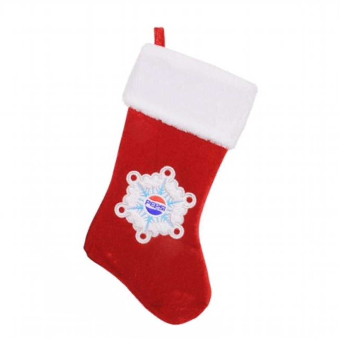 Northlight 32271939 19.25 in. Decorative Pepsi Snowflake Embroidered Christmas Stocking